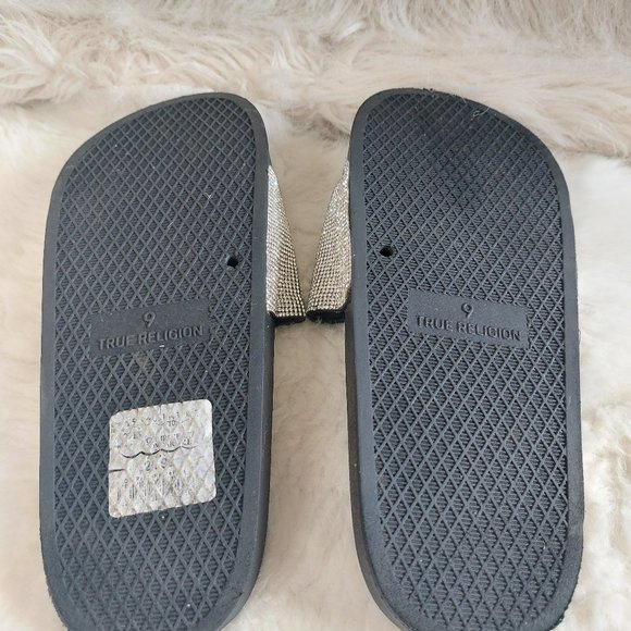 True Religions Women's Black Meyer Bling Slides Sandals US 9 - Picture 4 of 7